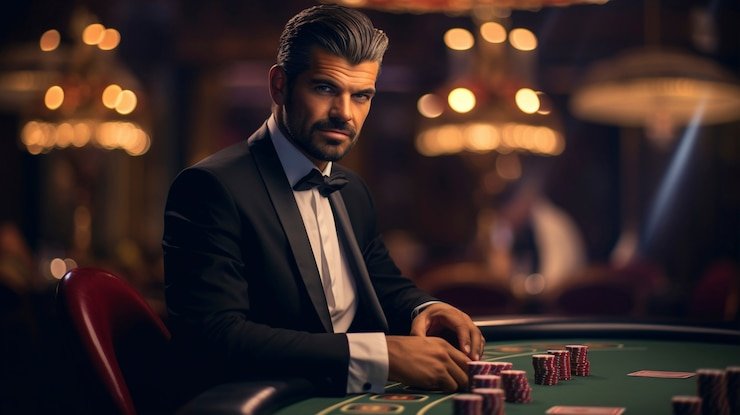 Meja blackjack langsung dengan dealer profesional